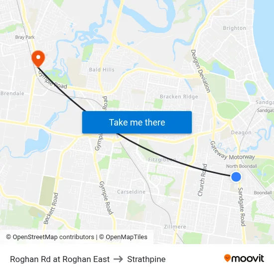 Roghan Rd at Roghan East to Strathpine map