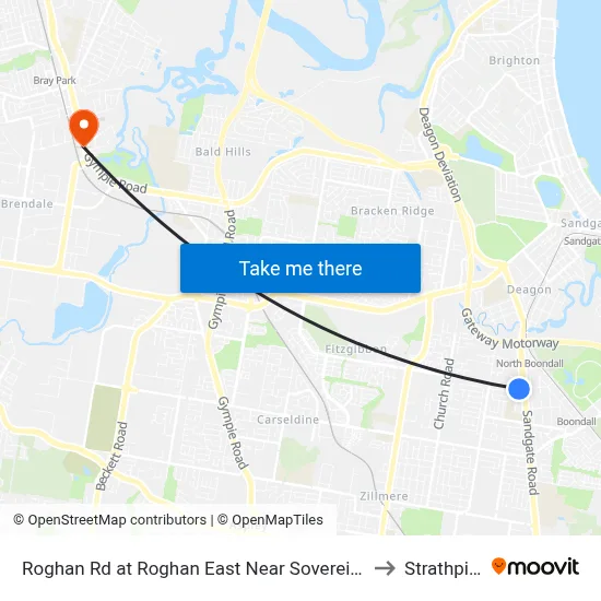 Roghan Rd at Roghan East Near Sovereign Pl to Strathpine map