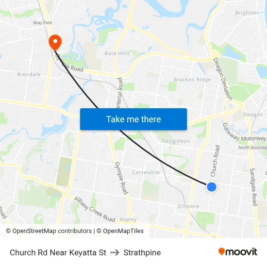 Church Rd Near Keyatta St to Strathpine map