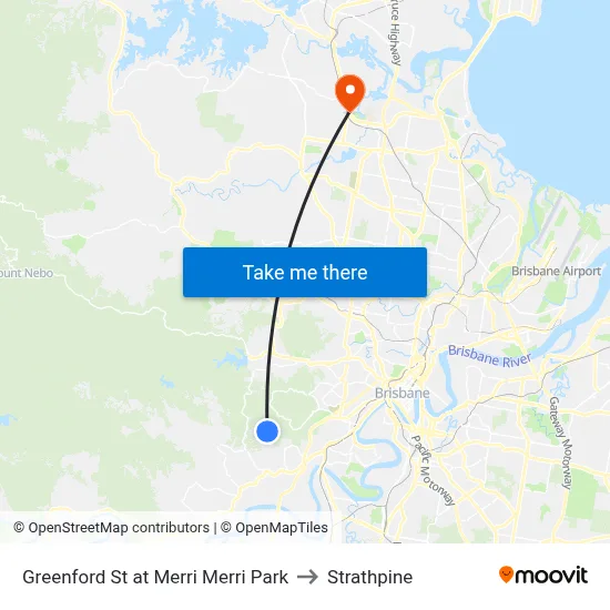 Greenford St at Merri Merri Park to Strathpine map