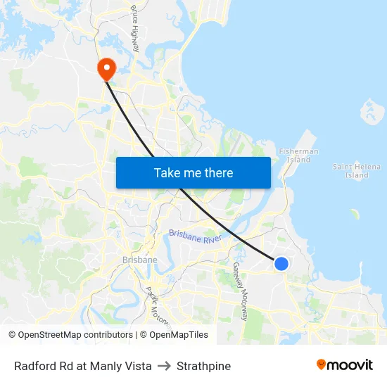 Radford Rd at Manly Vista to Strathpine map