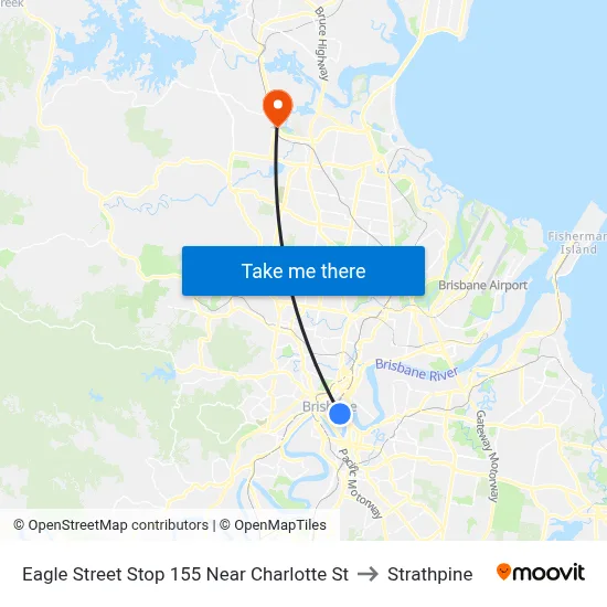 Eagle Street Stop 155 Near Charlotte St to Strathpine map
