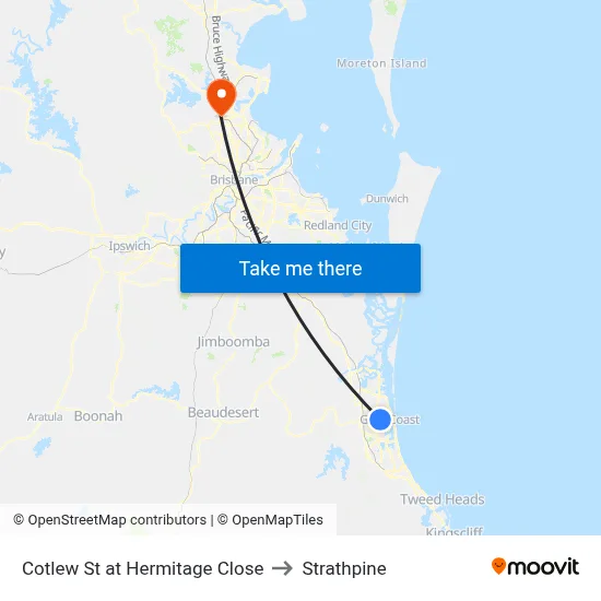 Cotlew St at Hermitage Close to Strathpine map
