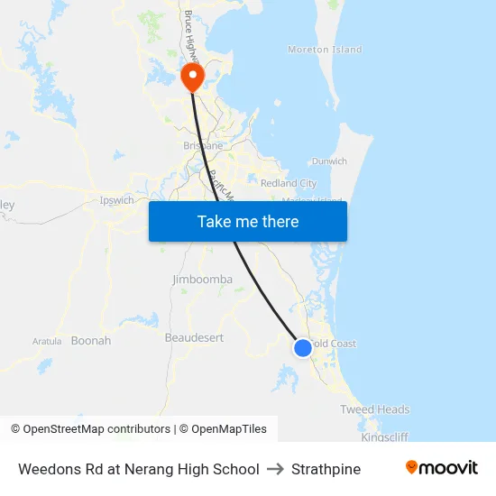 Weedons Rd at Nerang High School to Strathpine map