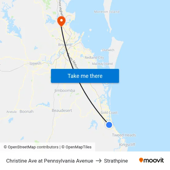 Christine Ave at Pennsylvania Avenue to Strathpine map