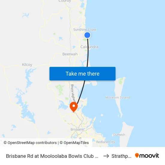 Brisbane Rd at Mooloolaba Bowls Club Closed to Strathpine map