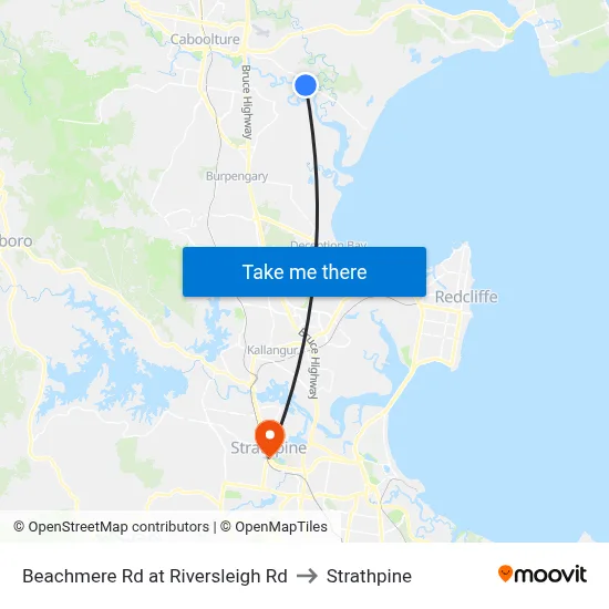 Beachmere Rd at Riversleigh Rd to Strathpine map