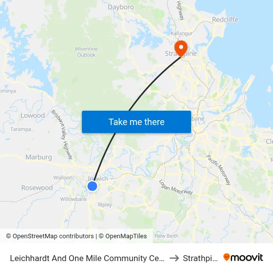 Leichhardt And One Mile Community Centre to Strathpine map