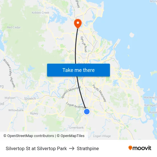 Silvertop St at Silvertop Park to Strathpine map