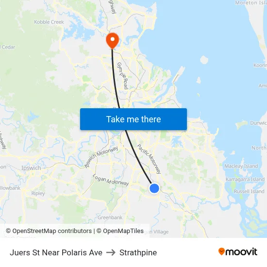 Juers St Near Polaris Ave to Strathpine map