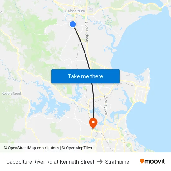 Caboolture River Rd at Kenneth Street to Strathpine map