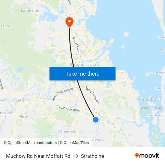 Muchow Rd Near Moffatt Rd to Strathpine map