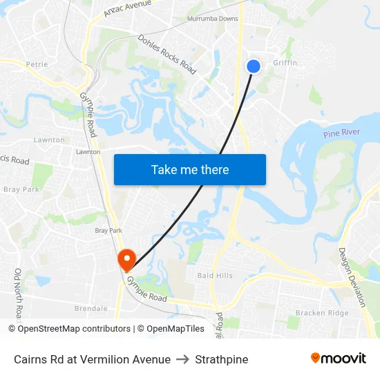 Cairns Rd at Vermilion Avenue to Strathpine map