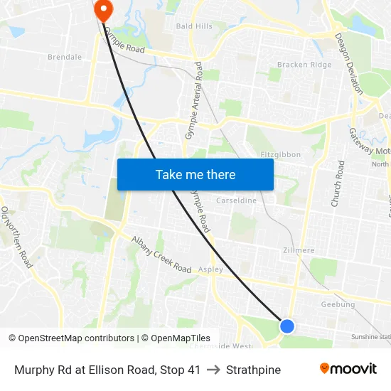 Murphy Rd at Ellison Road, Stop 41 to Strathpine map