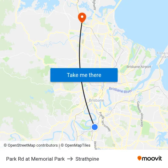 Park Rd at Memorial Park to Strathpine map