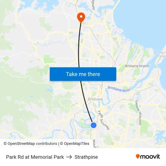 Park Rd at Memorial Park to Strathpine map