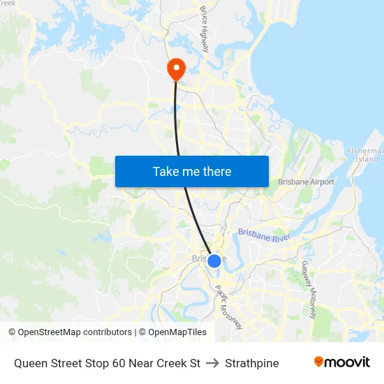 Queen Street Stop 60 Near Creek St to Strathpine map