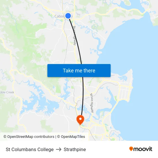 St Columbans College to Strathpine map
