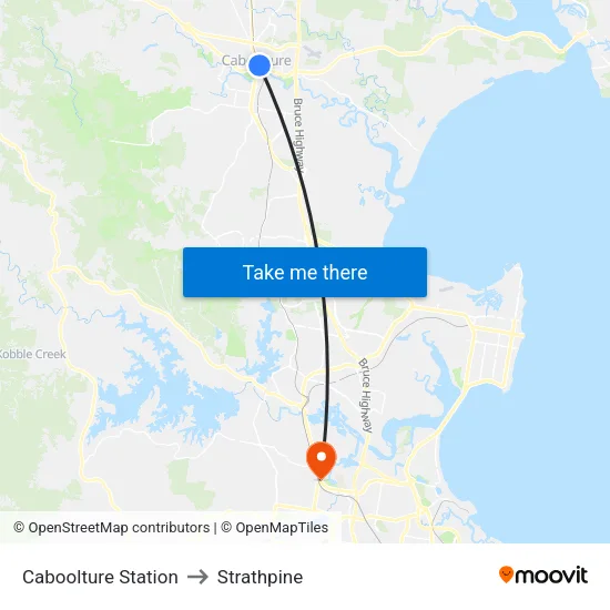 Caboolture Station to Strathpine map