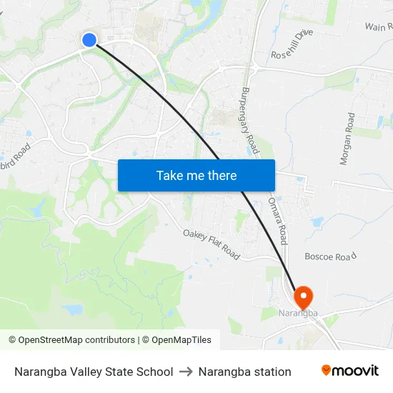 Narangba Valley State School to Narangba station map