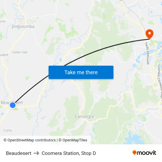 Beaudesert to Coomera Station, Stop D map
