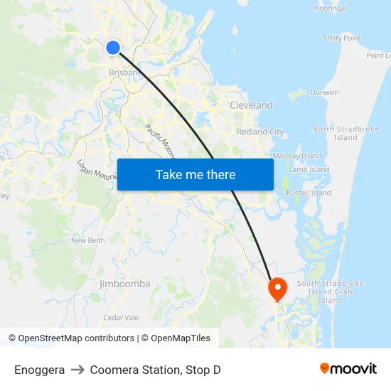 Enoggera to Coomera Station, Stop D map