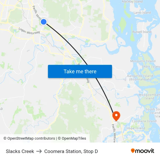 Slacks Creek to Coomera Station, Stop D map