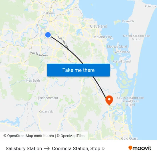 Salisbury Station to Coomera Station, Stop D map