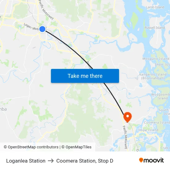 Loganlea Station to Coomera Station, Stop D map