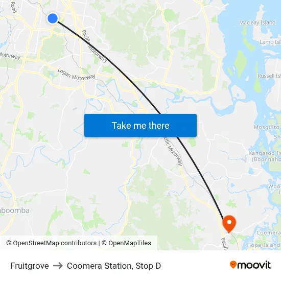 Fruitgrove to Coomera Station, Stop D map