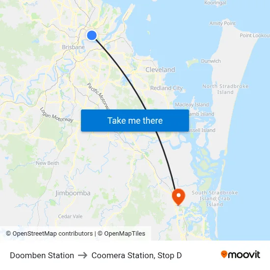 Doomben Station to Coomera Station, Stop D map