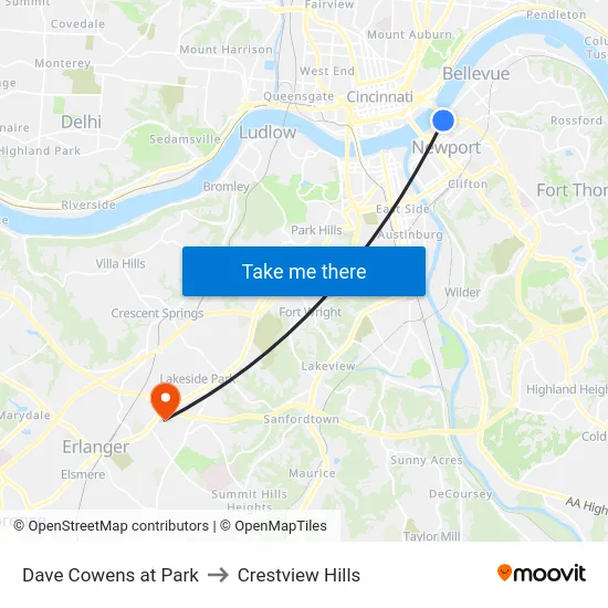 Dave Cowens at Park to Crestview Hills map