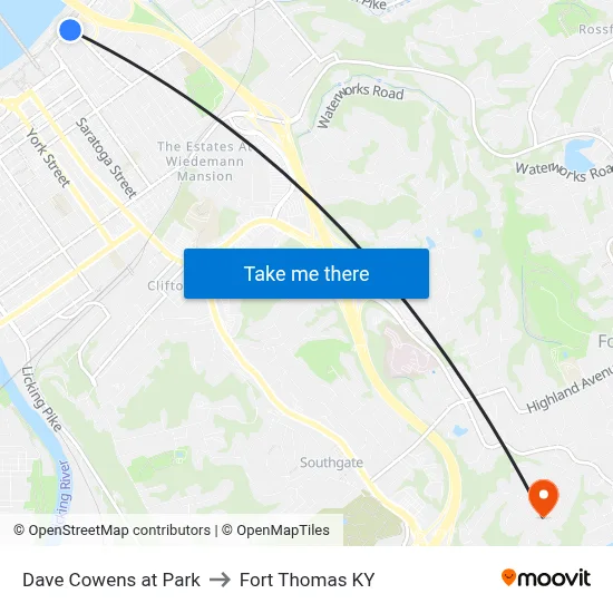 Dave Cowens at Park to Fort Thomas KY map