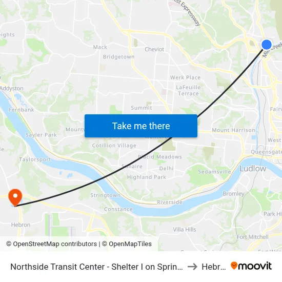Northside Transit Center - Shelter I on Spring Grove to Hebron map