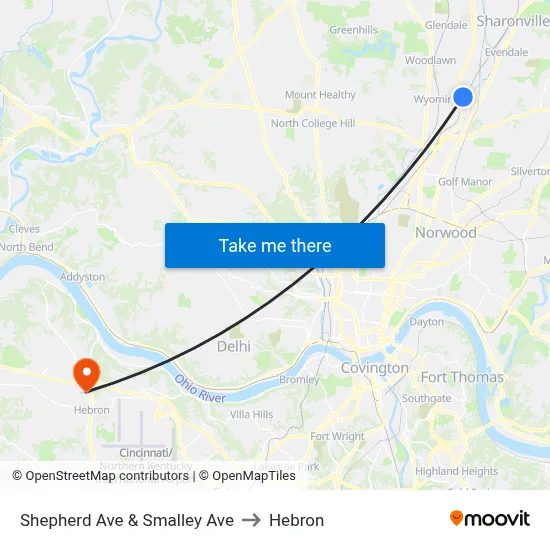 Shepherd Ave & Smalley Ave to Hebron map