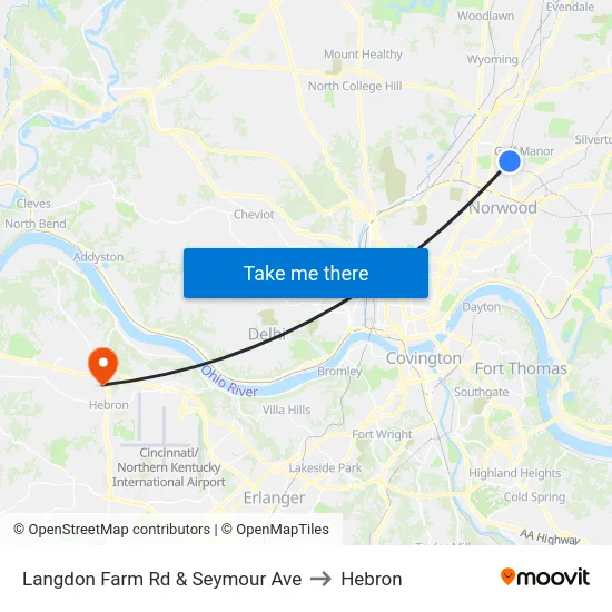 Langdon Farm Rd & Seymour Ave to Hebron map