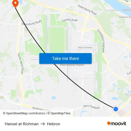 Hansel at Richman to Hebron map