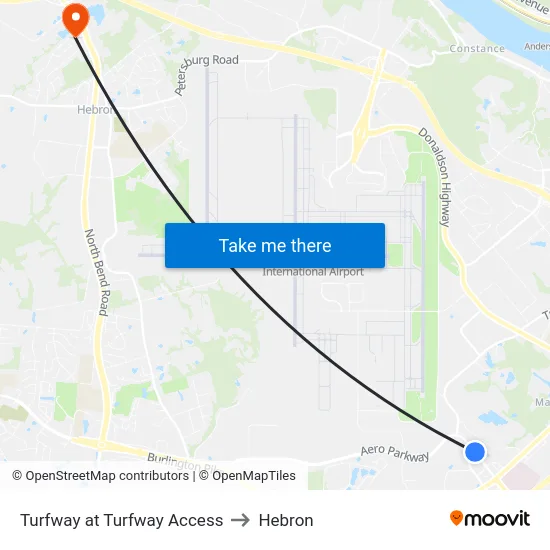 Turfway at Turfway Access to Hebron map