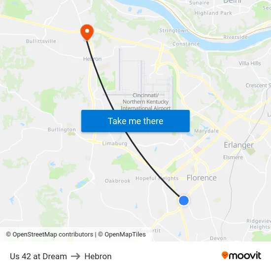 Us 42 at Dream to Hebron map