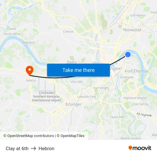Clay at 6th to Hebron map