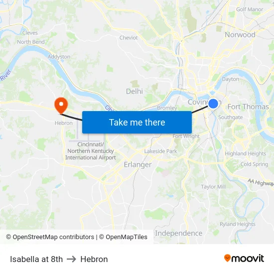 Isabella at 8th to Hebron map
