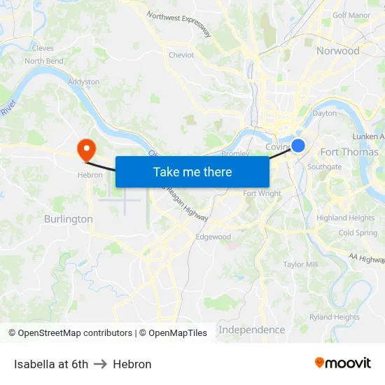 Isabella at 6th to Hebron map