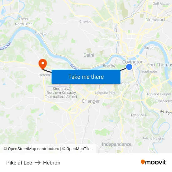 Pike at Lee to Hebron map