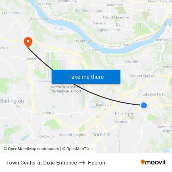 Town Center at Dixie Entrance to Hebron map