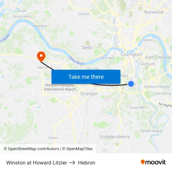 Winston at Howard Litzler to Hebron map