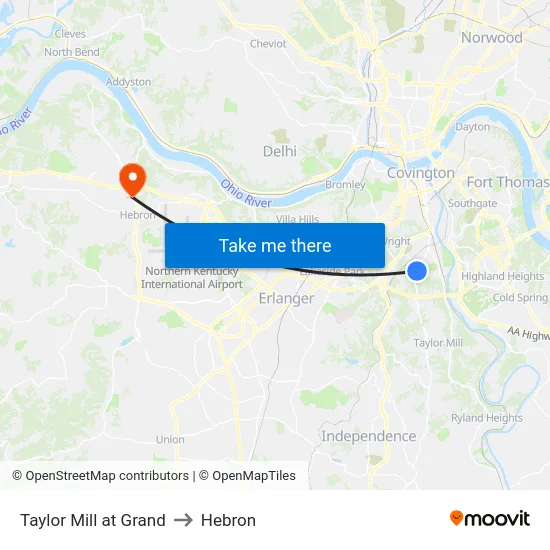 Taylor Mill at Grand to Hebron map