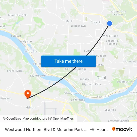Westwood Northern Blvd & Mcfarlan Park Dr to Hebron map