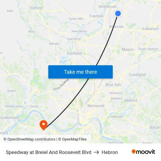 Speedway at Breiel And Roosevelt Blvd to Hebron map
