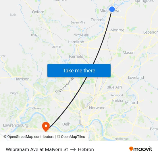 Wilbraham Ave at Malvern St to Hebron map