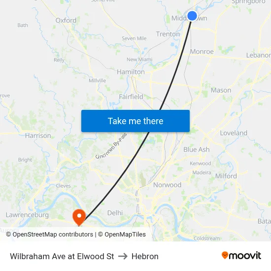 Wilbraham Ave at Elwood St to Hebron map
